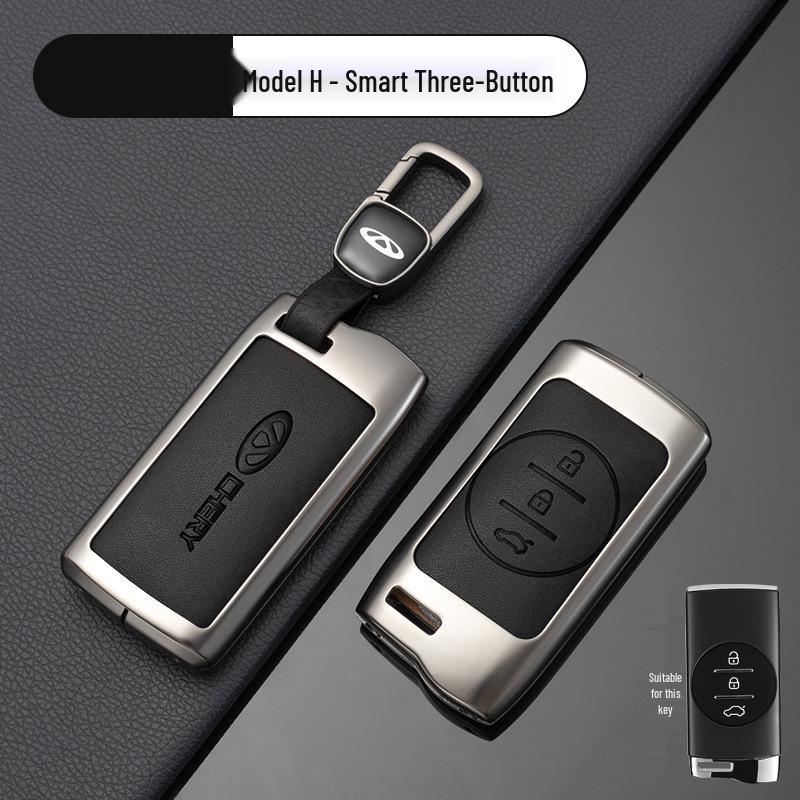 Chery Car Key Cover: Fits Tiggo, EQ1, QQ Ice Cream, Arrizo E - Small, Secure Metal Shell with Hanging Buckle