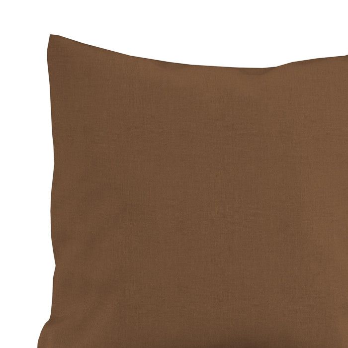 Coussin décoratif lin coton 45x45 cm LINO camel, par Soleil d'Ocre