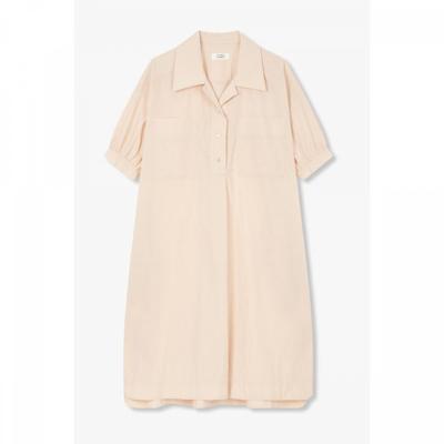 Two Pocket Volume Sleeve Shirt Collar Dress  9105241204ct 