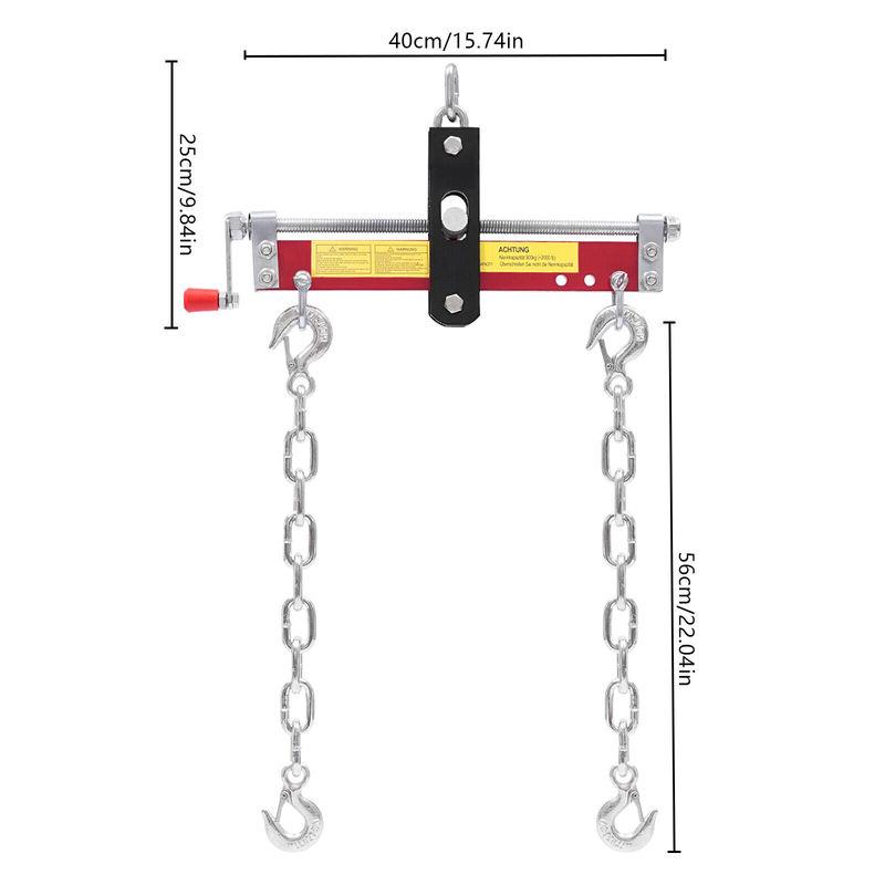 Engine Hoist Crane Accessory Engine Load Leveler W/Adjustable Handle 2000 lbs