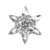 Shimmering Rhinestones Snowflake Brooch Zinc Alloy Base Lapel Pin Holiday Jewelry Gift Stylish Decoration