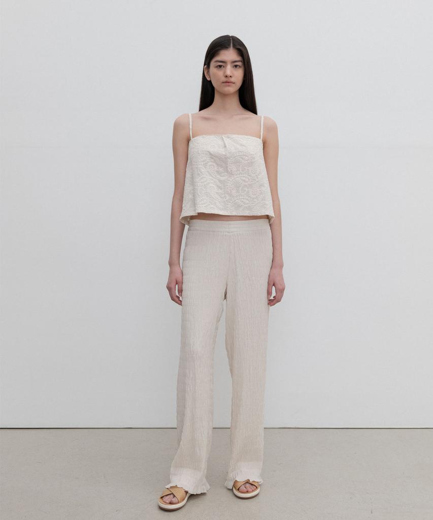 SUSUMU Wave Pants - Cosmic Latte