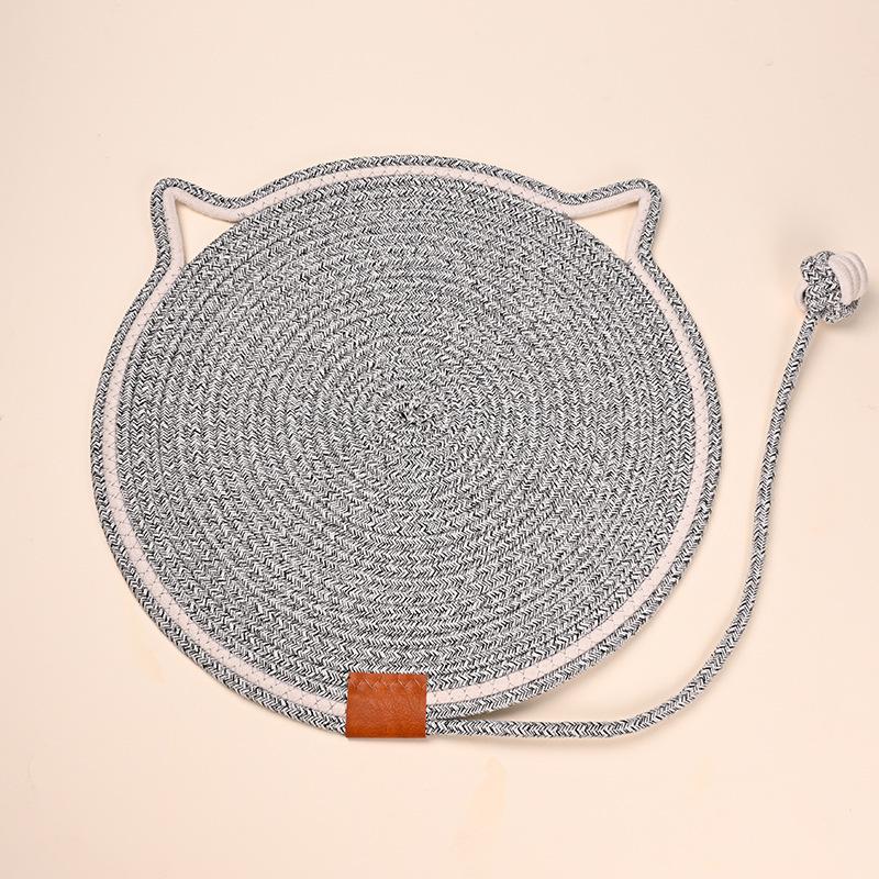Woven Cotton Rope Cat Scratch Pad, Self-heating Scratching Cat Crawling Pad, Pet Cat Scratch Board, Washable and Non-flaking Cat Paw Pad