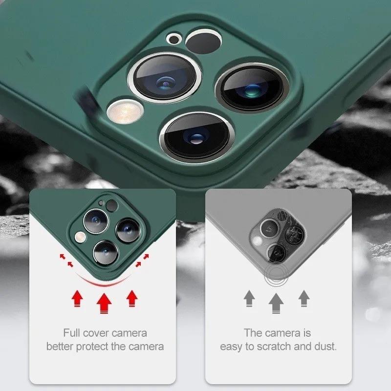 Liquid Silicone Ring Stand Magnetic Case for 17 Air 16E 15 14 13 12 11 Pro Max Plus Shockproof Soft Bumper Protectic Case