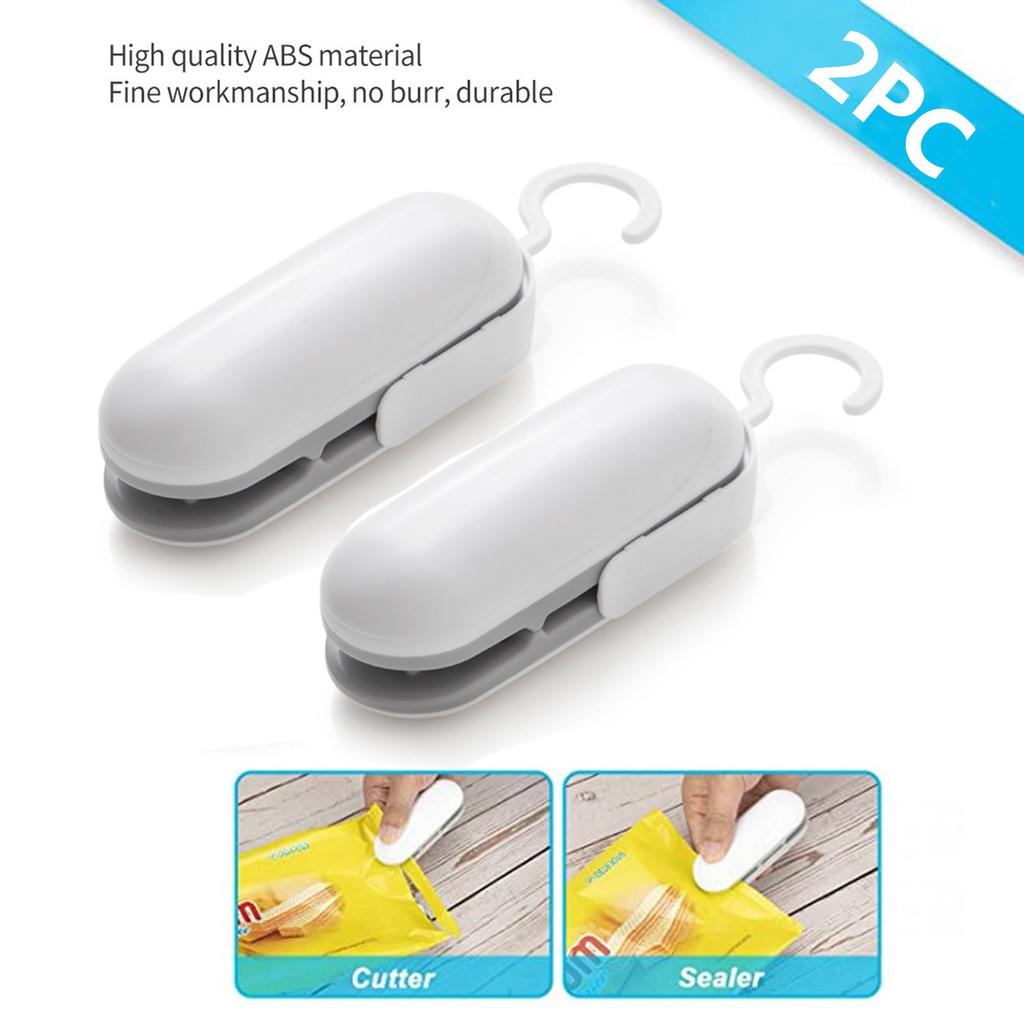  Selador de embalagens de alimentos a vácuo Máquina elétrica portátil Ferramenta de armazenamento portátil 2PC