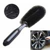 Simple Handle Car Wheel Brush Soft Bristle Tire Steel Ring Detail Cleaning Brush Car Washing Supplies Tool