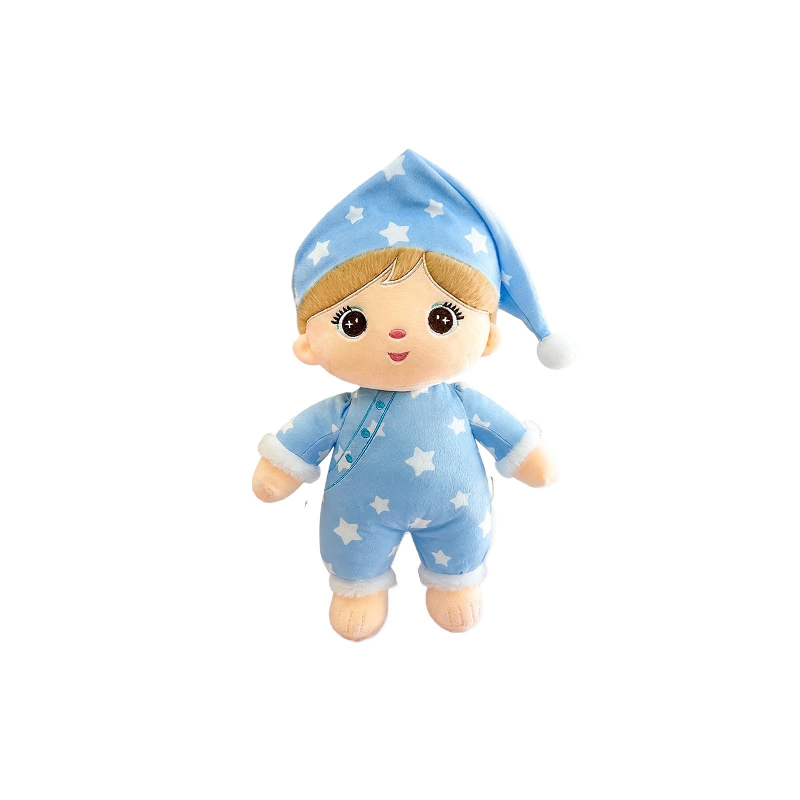 

Soft Plush Doll Stuffed Toy Baby Doll with Braided Hair and Sleepwear Hat Suitable for Kids Toddlers and Collectors One Size
