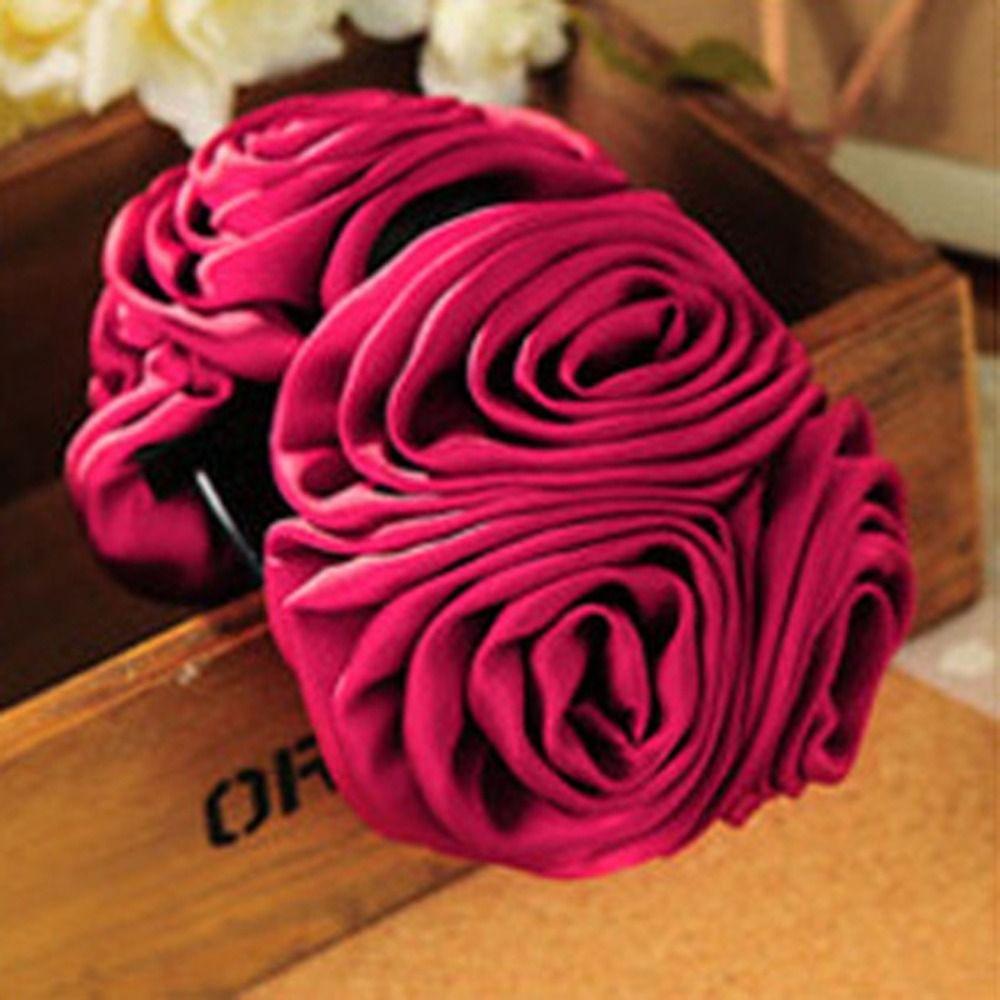 

Jaw Clips Headwear Alloy Acrylic Hair Claws Women Headwear Roses Flowers Hair Clips чорний
