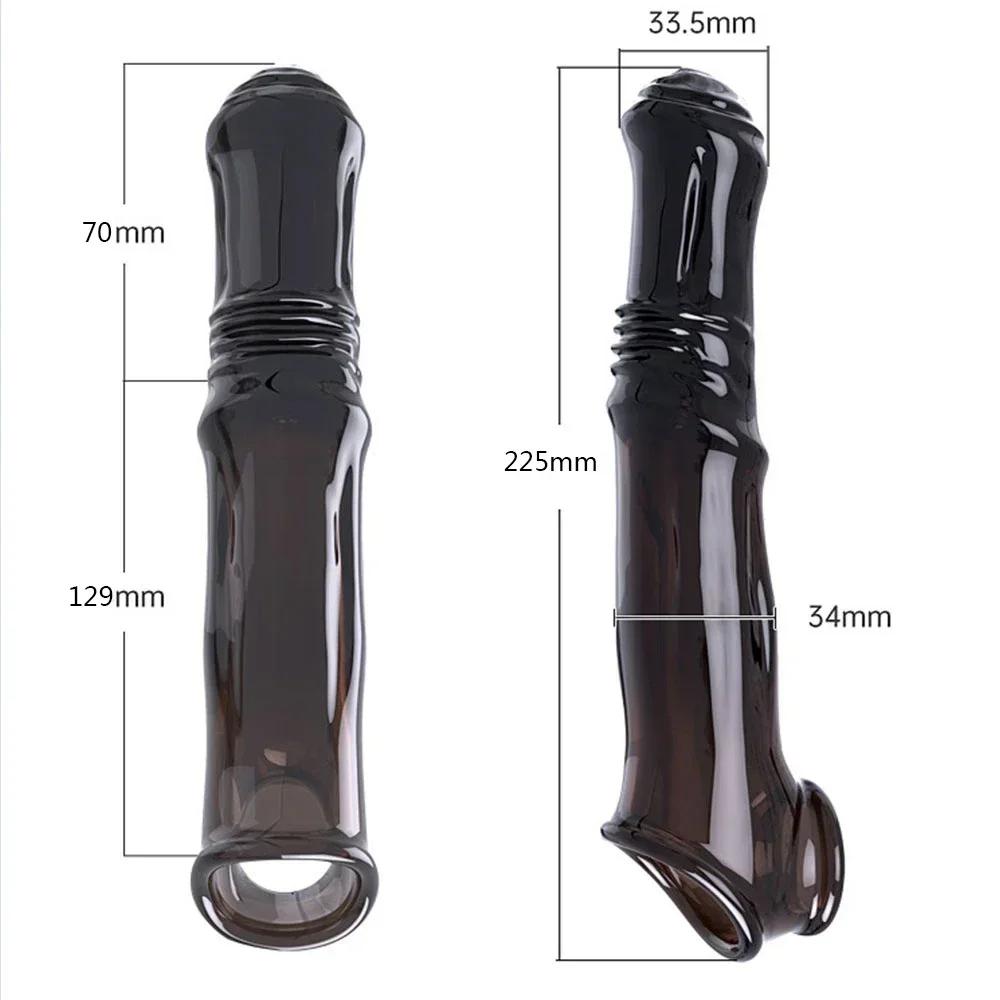 Pferdedildo, verlängerte Hülse für Penisverzögerungsschleife, Penis-Sexspielzeug für Männer, verzögerte Penisringe, erotische Produkte mit Ejakulation