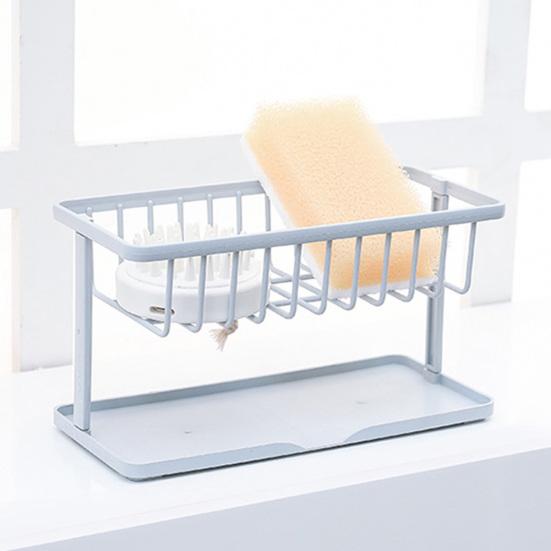 Double-layer Home Brush Kitchen Sponge Bottle Rack Draining Storage Holder Shelf