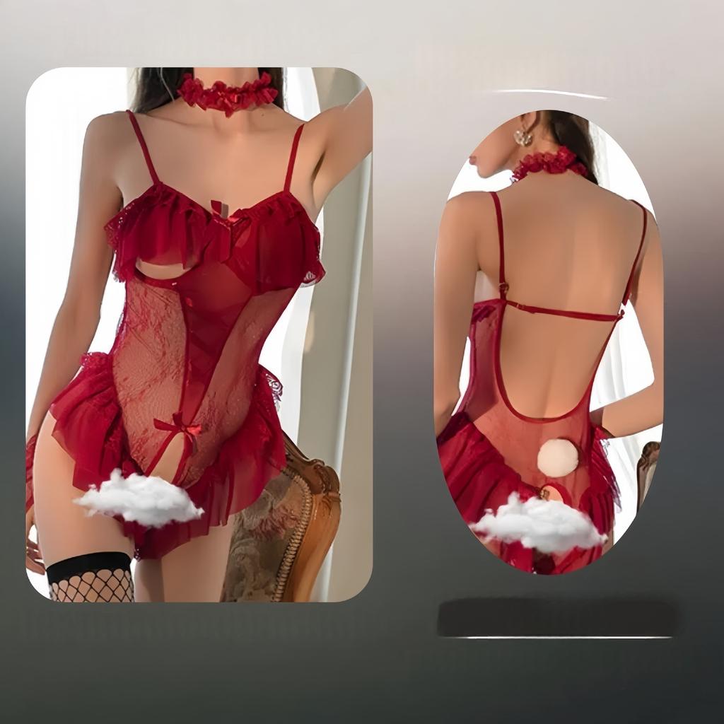 Large size sex seduction cos tights sexy bunny uniform open crotch perspective free