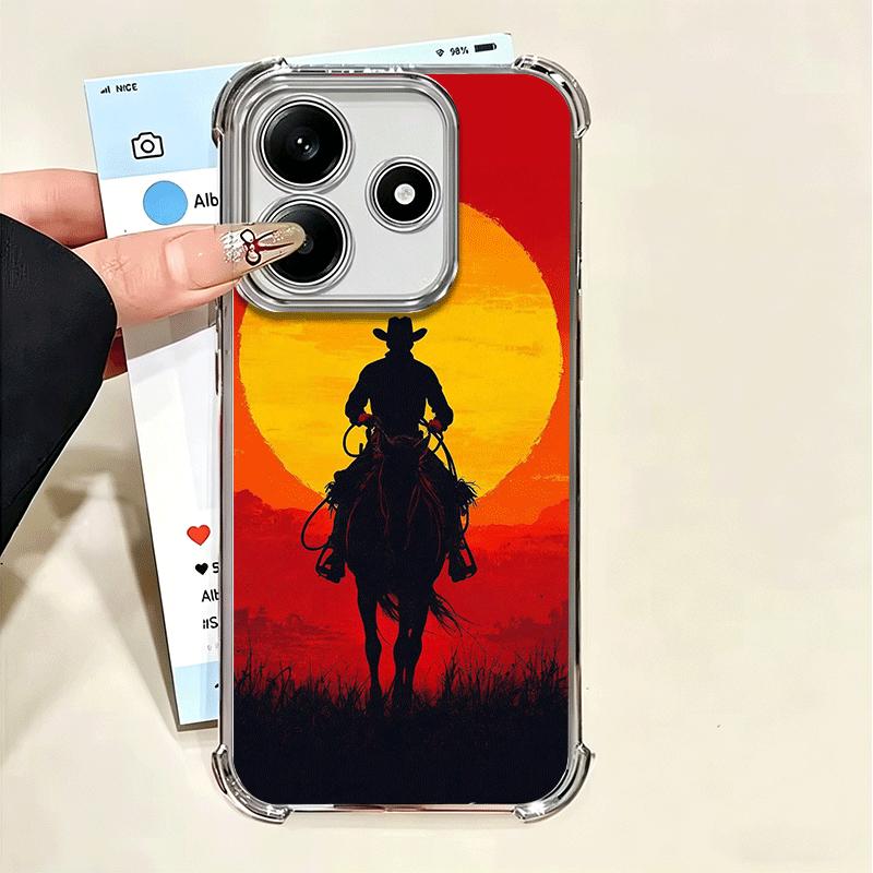 Rodeo Cowboy Horse Soft Phone Case For Xiaomi Poco X7 X8 Pro Max X6 X5 X3 F8 Ultra F7 M8 M7 M5S Redmi 15C 15A 15 14C 13C 12C 13