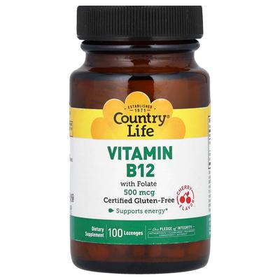 Vitamine B12 avec Acide Folique, Cerise, Comprimés à Croquer 100 Comprimés