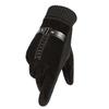 Warm leather gloves Knitted splicing pigskin thickened and velvet outdoor cycling cold-proof men's autumn and winter touch screen gloves