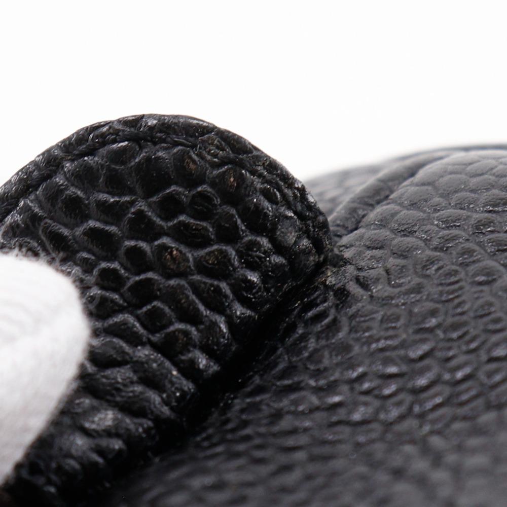 CHANEL Vanity Pouch A01998 COCO Mark black leather Women Used