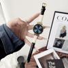 Compatible with Huawei GT6/5/4, Apple S11, Xiaomi 9 Pro - FIT4 Gilded Resin Leather Strap for Women