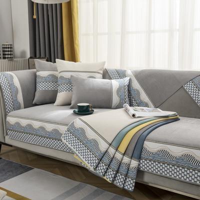 Plush Sofa Cushion Four Seasons Universal Simple Modern Non-Slip Cushion Leather Sofa Cover Towel