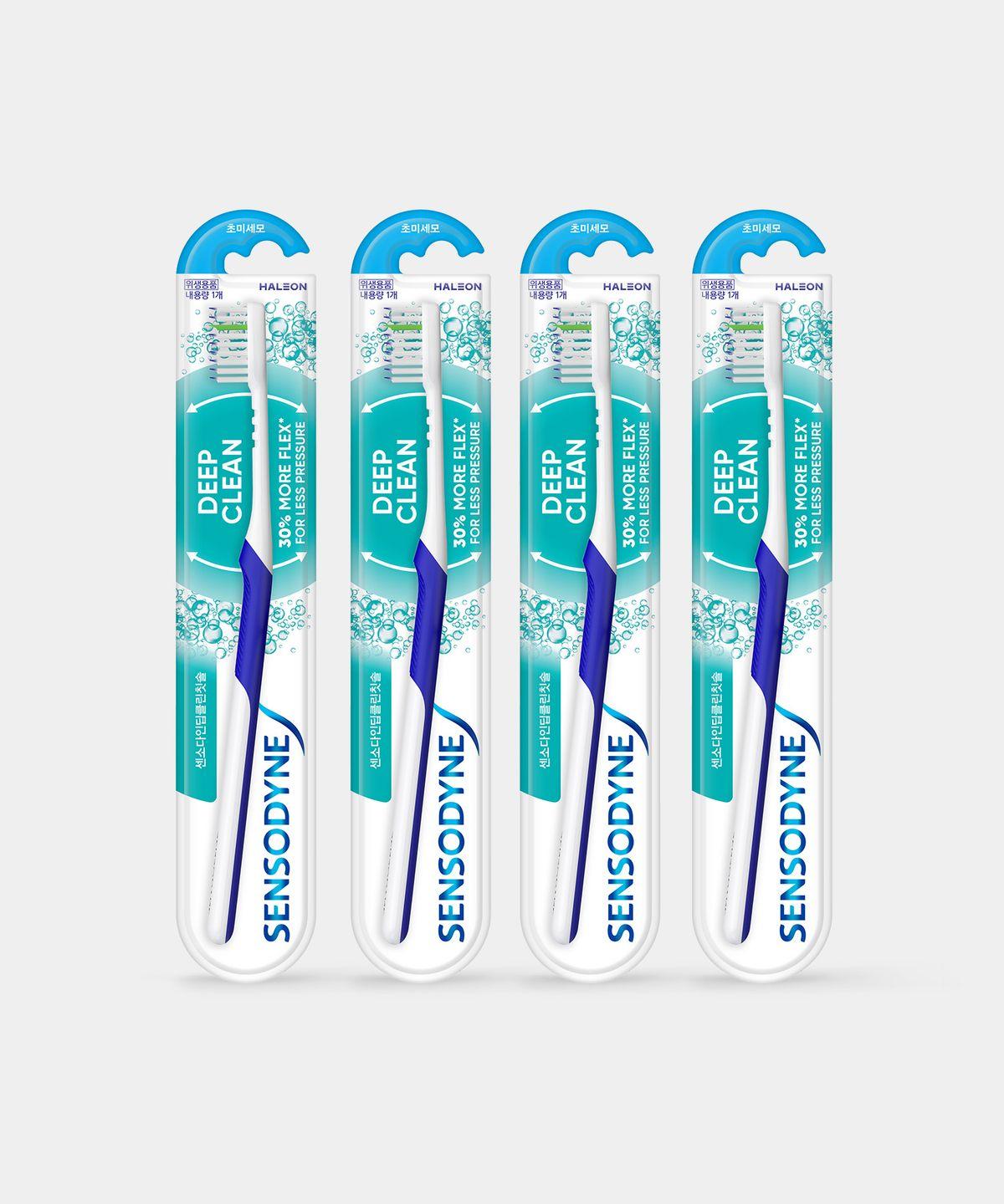 Sensodyne Deep Clean Ultra-Fine Bristle Toothbrush (4 Pieces)