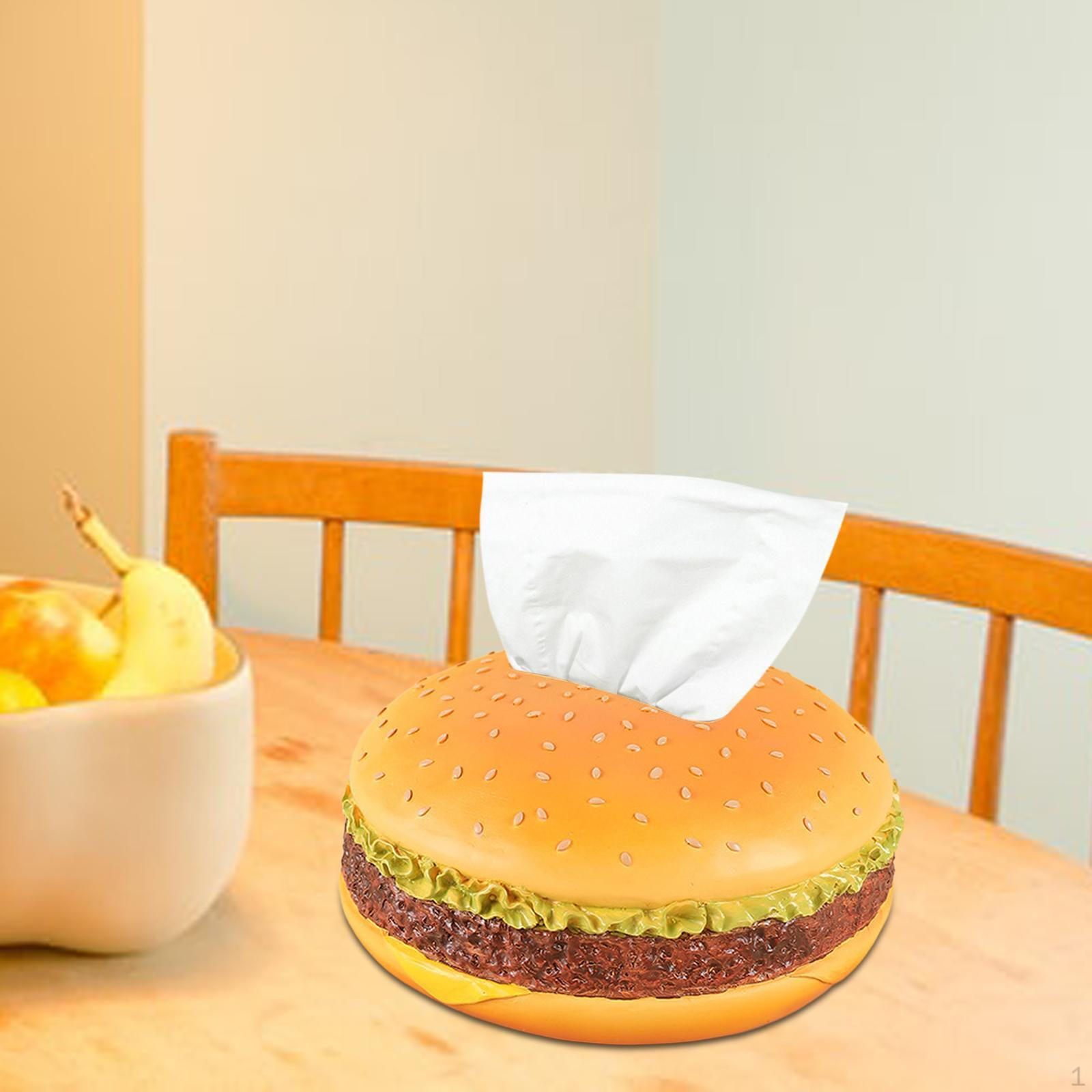 

Настольный держатель для салфеток Коробка для гамбургеров для домашнего декора Хранение бумажных полотенец Салфетка Round Hamburger