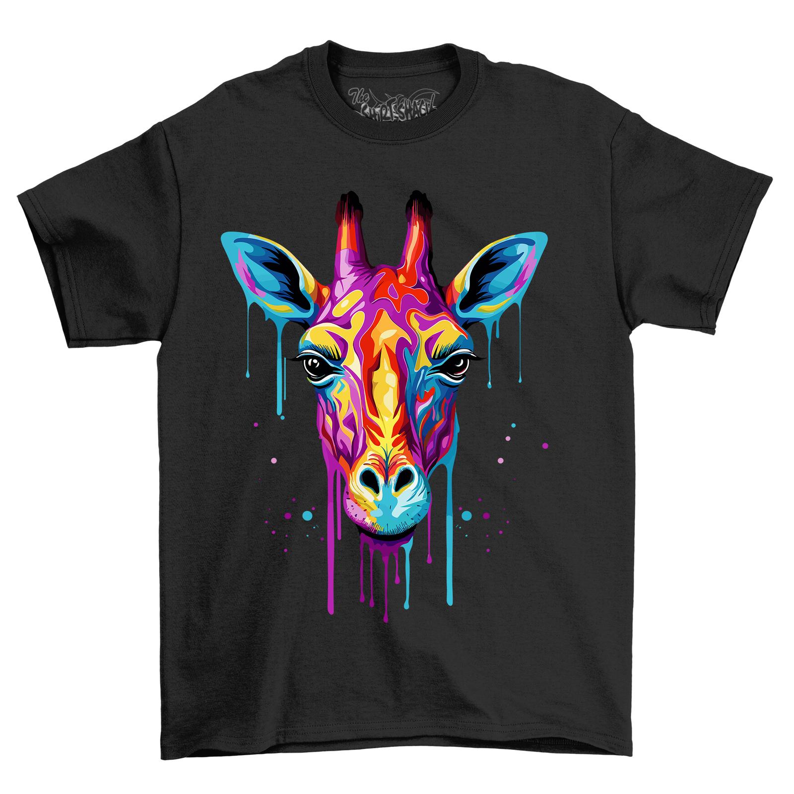 Giraffee Paint Drip Design T-Shirt Mens Womens Tees Top - Funny and Wild! 100% cotton, Funny T-Shirt Mens Womens Tees Top, 4XL