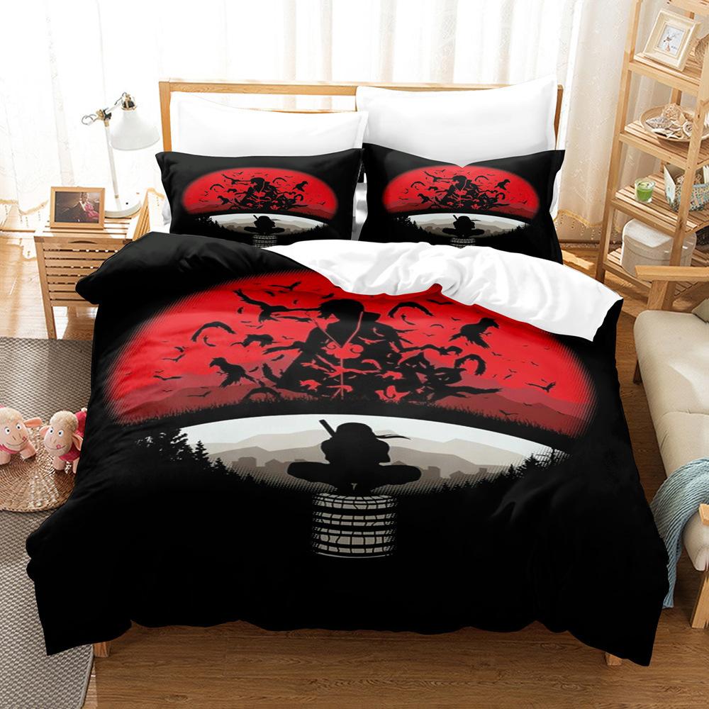Home Textiles Naruto Quilt Cover 3D Digital Printing Three-Piece Set