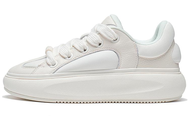 Li Ning Yun You C4D Textile, Synthetic Leather, Leather Low top Casual Shoes Men s Ecru AZGT089-4 43.5
