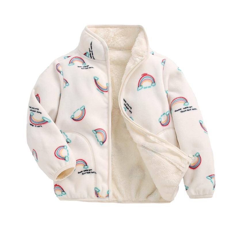 Children's Autumn and Winter Fleece Jacket Kids Zipper Coat