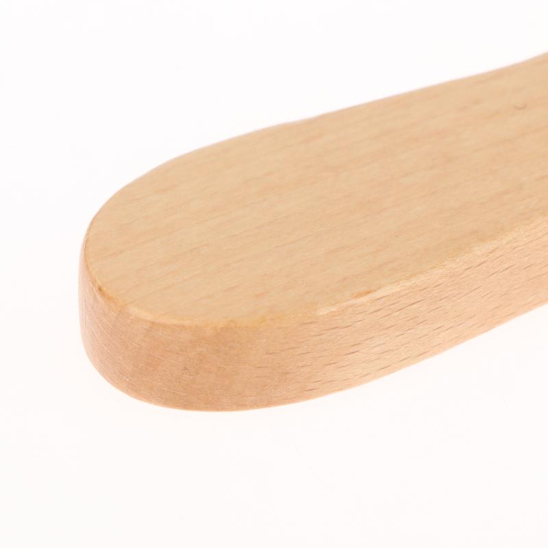 Soft Goat Bristle Shower Brush Wooden Handle Super Soft Scrubber Bath Brush Baby Hair Skin Body Massage Cleaning Tool