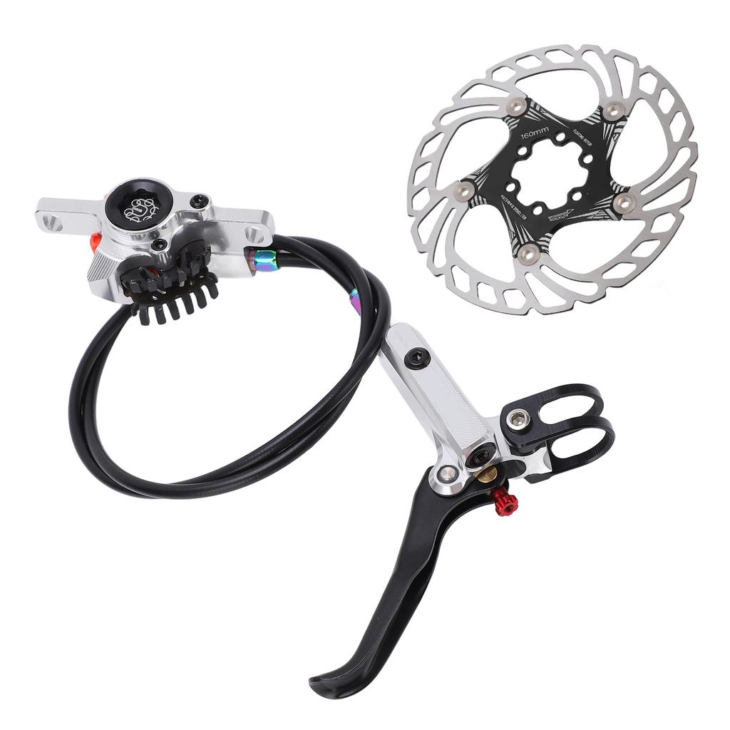 MEIJUN Fahrrad-Scheibenbremsensatz Fahrrad-Scheibenbremsen-Umrüstsatz für Rennrad-MountainbikesSilber