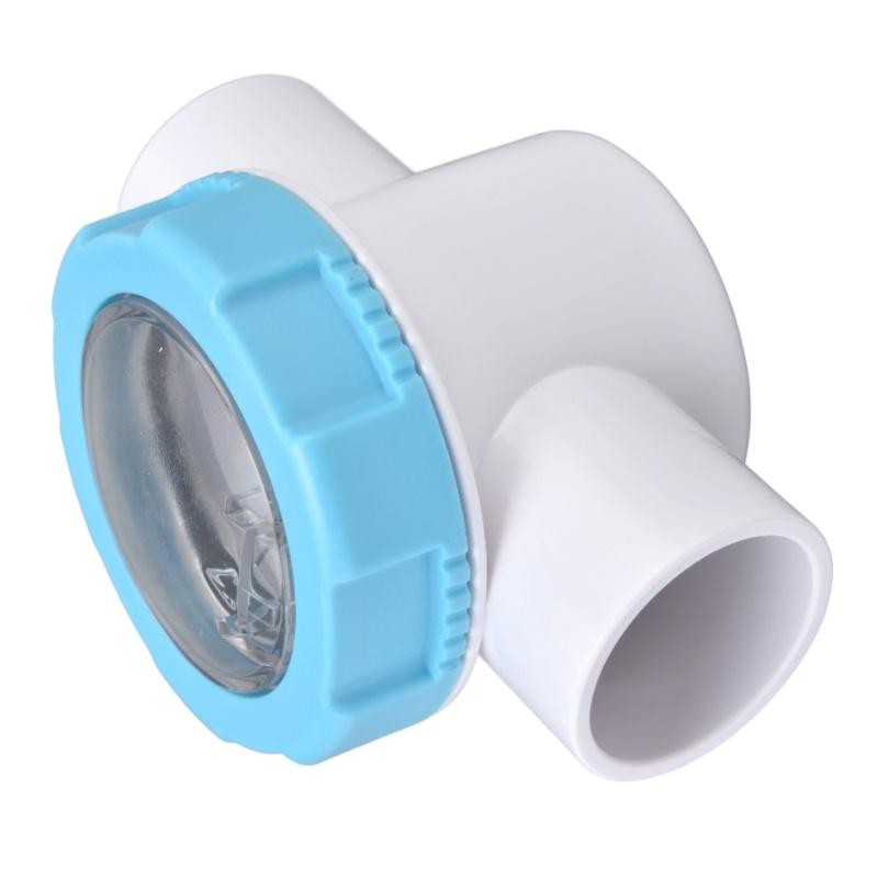 Check Valve 50mm 2 Ways G1 1/2 Water Hose Backflow Preventer With Transparent Mirror Pipe For Swimming Pool Filter