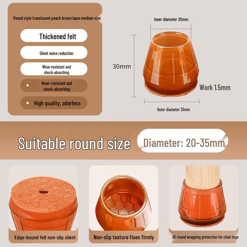 Silicone Chair and Table Leg Covers - Silent, Non-Slip Protection for Furniture