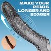 Penis Sleeve Ultra-Soft Reusable Bullet Vibrator Ring Clear Cock Ring Extender Enlarger for Couples Men Vibrating Dildo Sex Toys