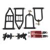 Front Suspension Swing Arm Kit Upper Lower Swing Arm and Front Suspension Shock Assembly for Go Kart Electric ATV Quad