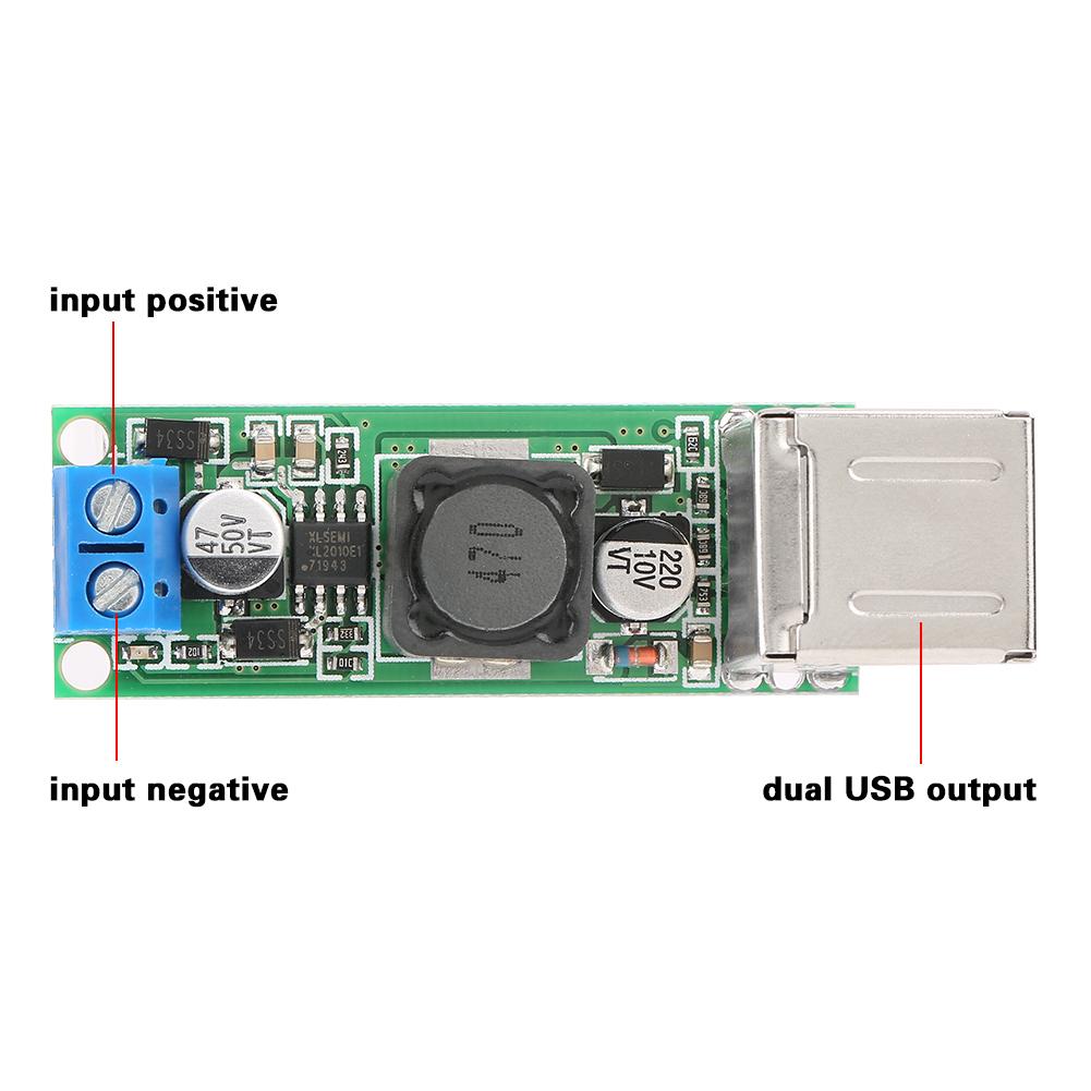 DC DC Voltage Step Down Power Supply Buck Module 6 35V to 5V 3A Dual USB