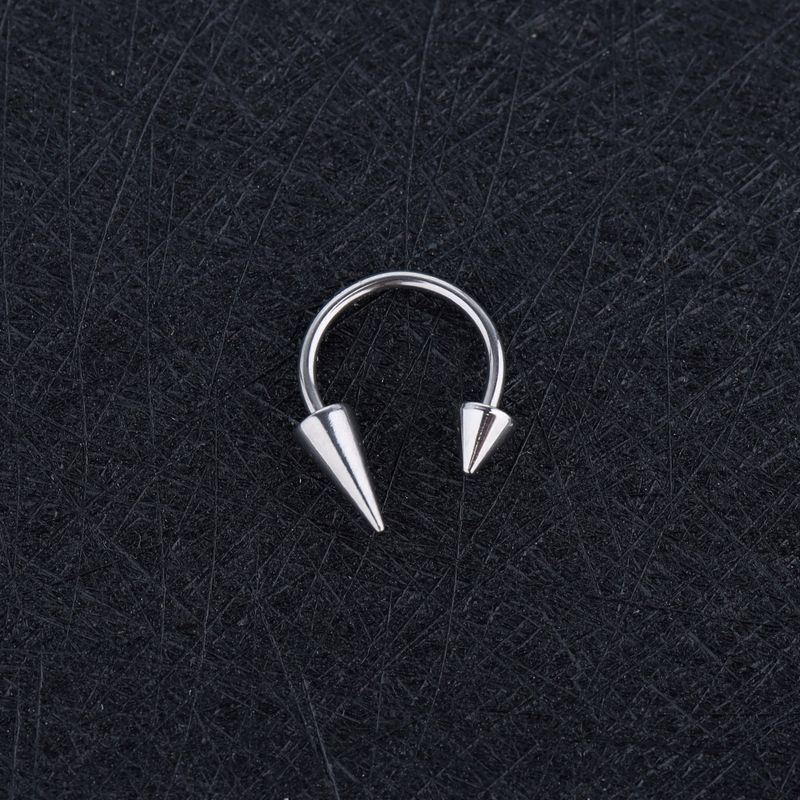 

Shinma 1.2mm Titanium Steel Devil Lip Ring Labret Asymmetric Lip Ring Yabi Sexy Piercing Jewelry Fashion Large and Small Pointed Cone Style