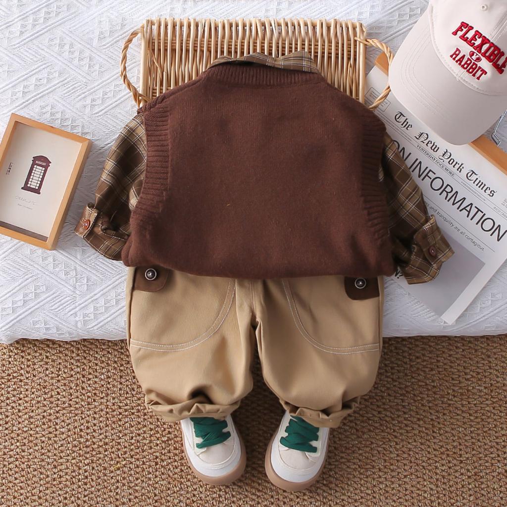 Kids Casual Long-Sleeve Set, Comfortable Daily Wear Outfits