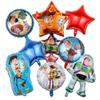 8 st Folieballonger Dekorationer Set för Toy Story Tecknad Temafest Dekoration