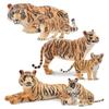 TOYMANY 6-Piece Tiger Figure Set, Animal Figures, Tiger Toys, Wild Animal Models, Parent-Child Friendly, Home Decor, Realistic Models, Popular Toys,