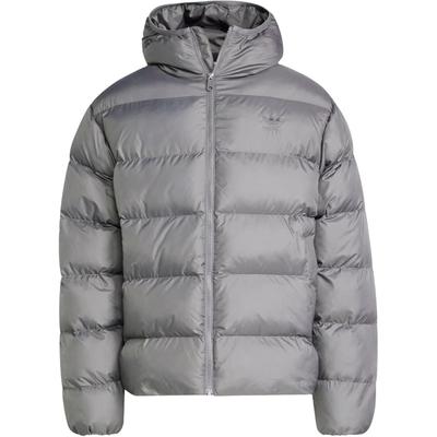 Originals Tonale Kapuzen-Pufferjacke Gesticktes Logo Outdoor Lässig Sport Reißverschluss Baumwollmantel Herrenjacke Grau IY3398