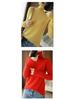 Women's High Neck Knit Sweater: Long Sleeve, Solid Color, Loose Fit, Stylish Autumn/Winter Base Layer