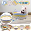 Woven Cat Bed, All-season Pet Bed, Cotton And Linen, Detachable And Washable Cat Bed, Sleeping Mat, Dog Bed, Summer Cool Bed