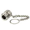 Metal Construction RF Coaxial Connector With Chain Anti-Loss Design N-Type Connector Female Head Male Plug Dust Cap