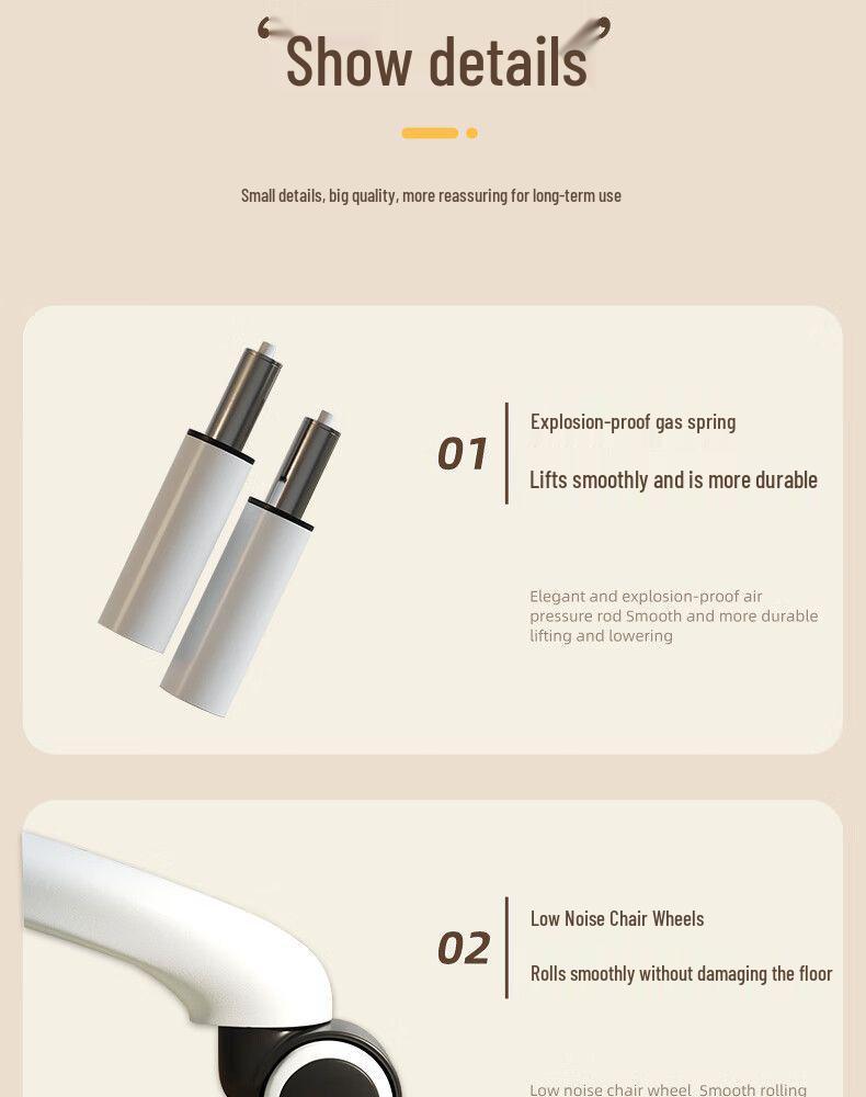 Comfortable Swivel Computer Chair for Home or Dorm - Ergonomic Design for Long Sitting, Ideal for Students or Makeup