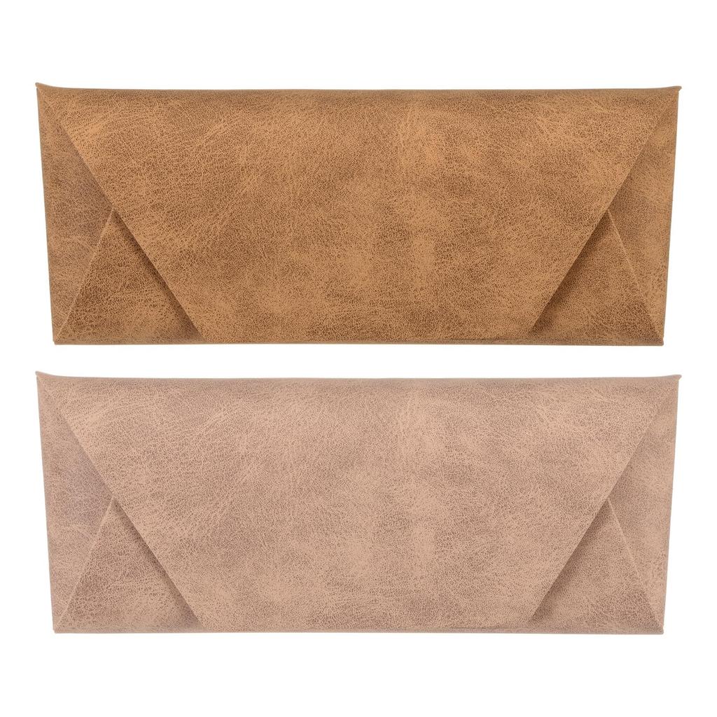 uxcell Eyeglass x PU Leather Hard Shell Portable Sunglasses Case for Men and Camel Brown 2-Pack Cases, 6.5" 2.6" Anti-Scratch Protector, Women,