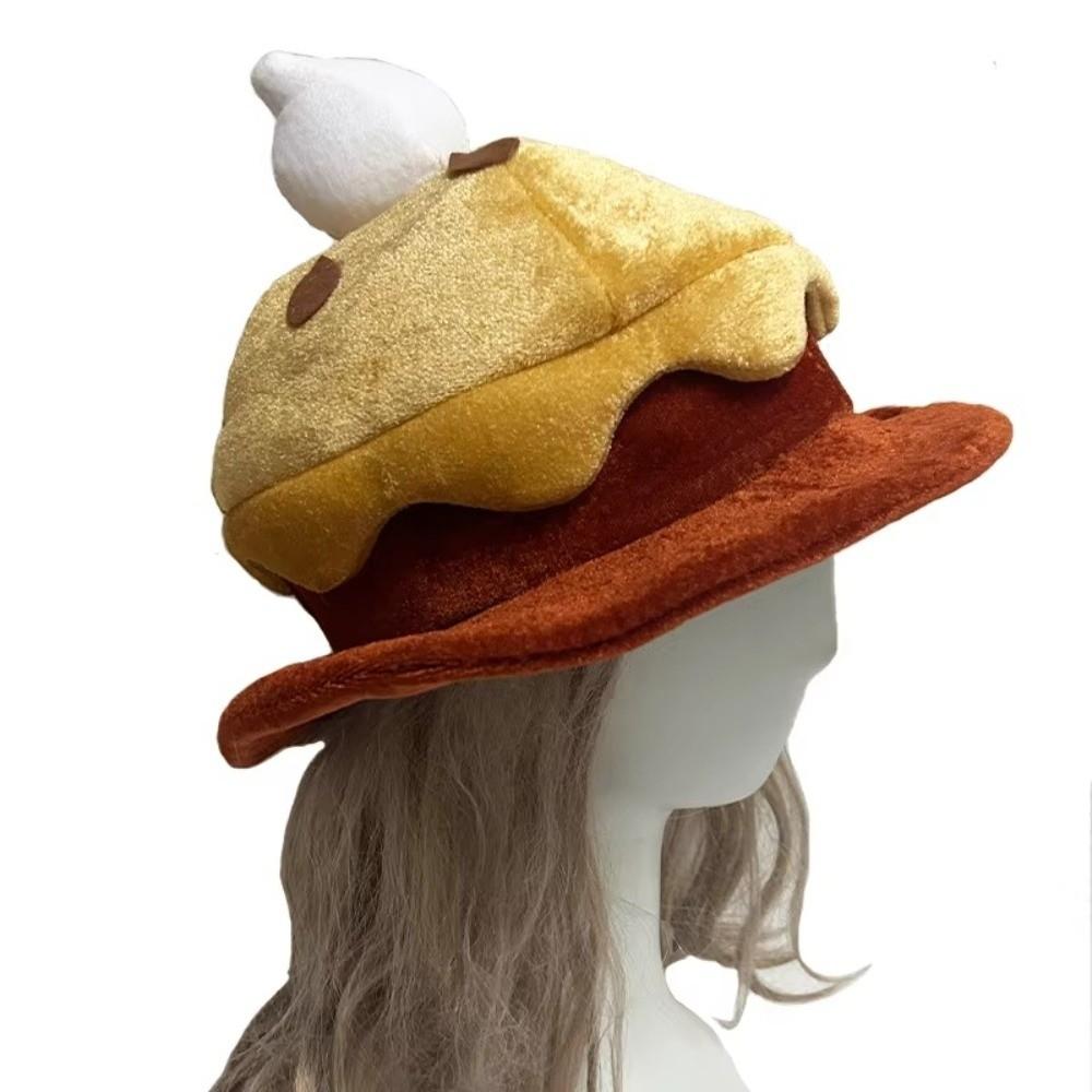 Creative Plush Cake Hat Cartoon Theme Event Hat Gift Pumpkin Pie Hat Carnivals