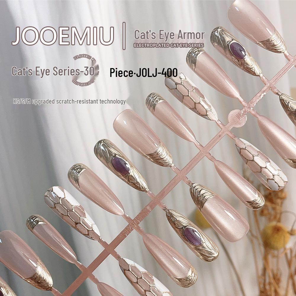 

Gold Gauze Cat-Eye 3D Removable Nail Art Set - 30 Pieces