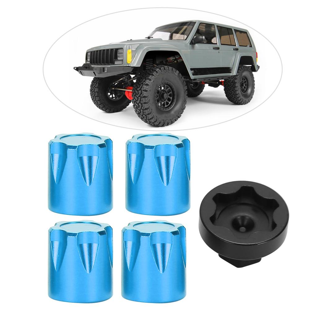 4pcs RC Car Wheel Center M4 Nut Fit for 4/SCX10 90046 D90 1/10 1/8 RC Car