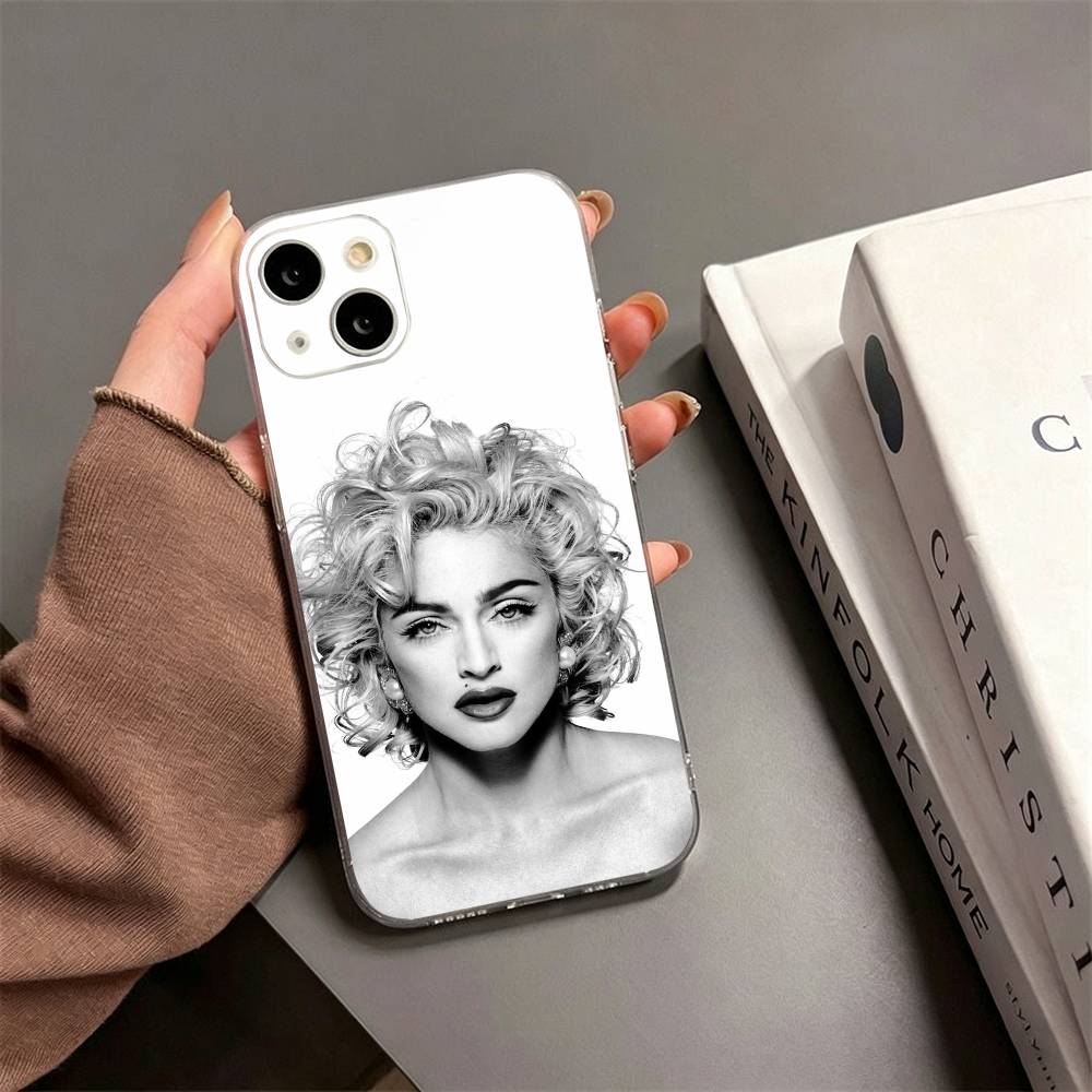 

Singer M-Madonna Phone Case For iPhone17,16,15,14,13,12,11 Plus,Pro Max Soft Transparent Cover iPhone17promax