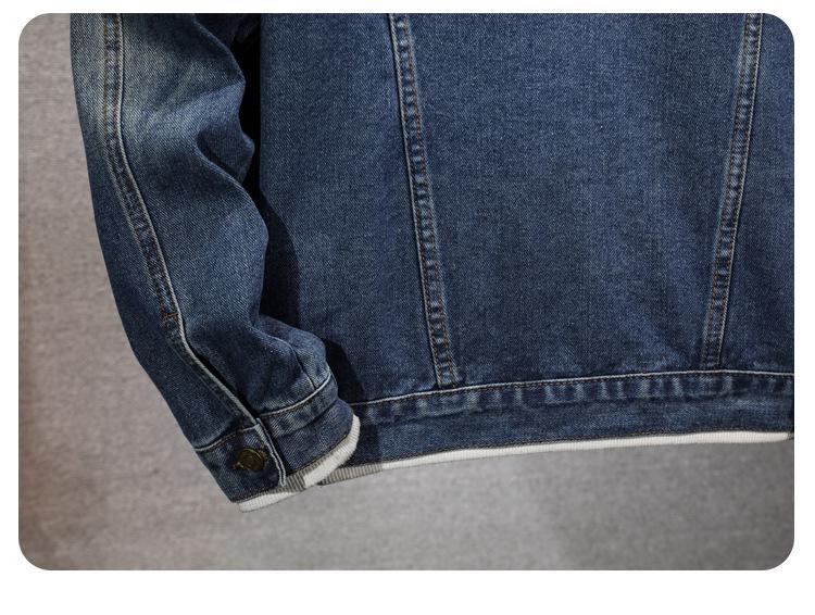 European & American Street Style Men's Washed Denim Jacket - Retro Punk, Loose Fit, Heavy Duty Workmanship