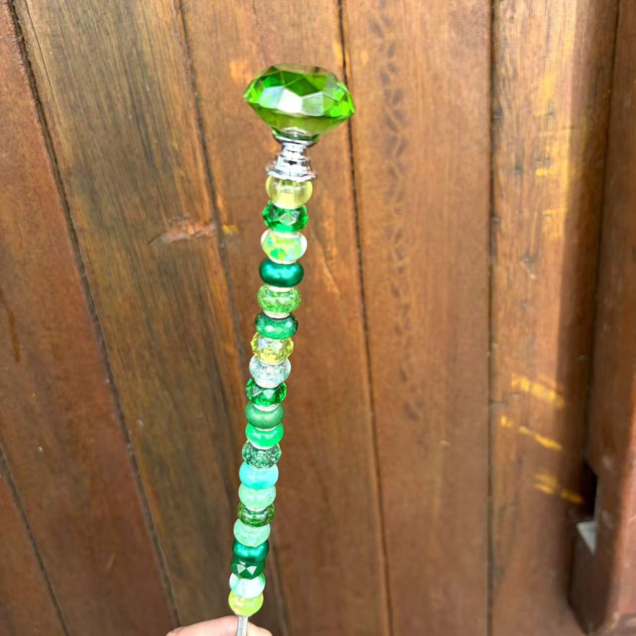 

DIY Beading Fairy Wand Glass Diamond Garden Flower Pot Decoration with 20 Mixed Beads